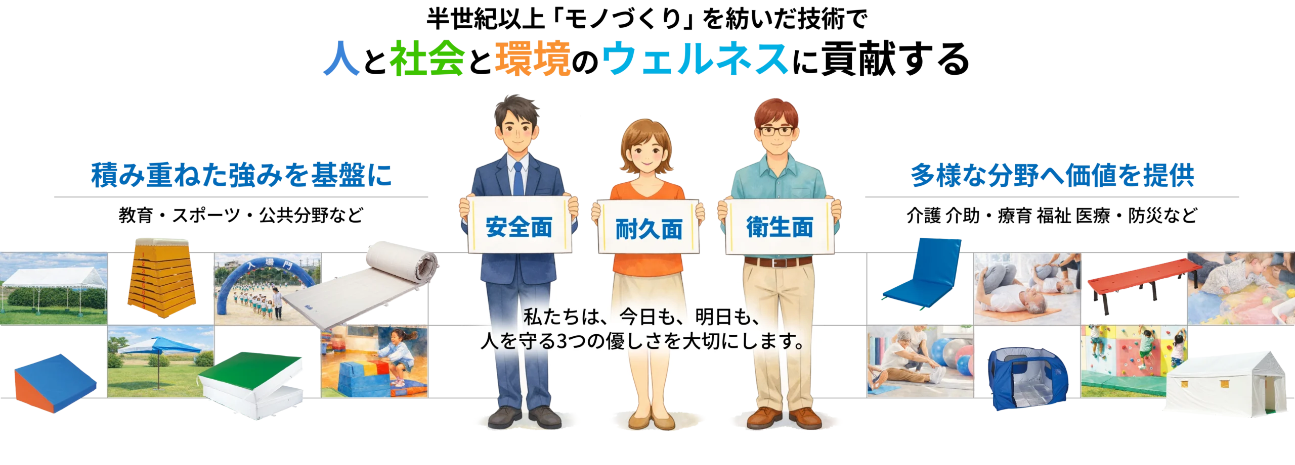 半世紀以上「モノづくり」を紡いだ技術で人と社会と環境のウェルネスに貢献する